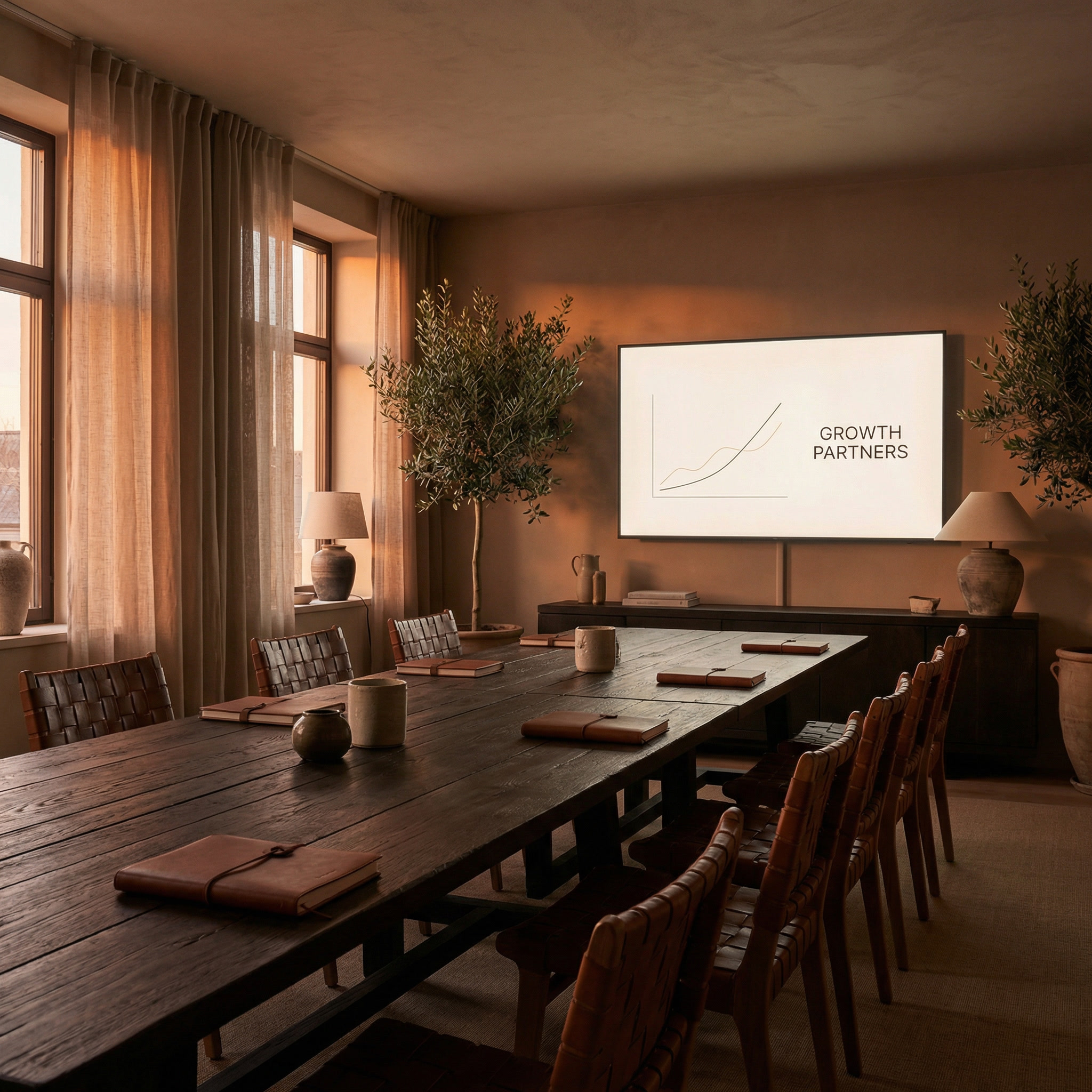 gemini-image-2_Empty_investor_meeting_room_with_a_single_presentation_screen_glowing_softly_cha-0