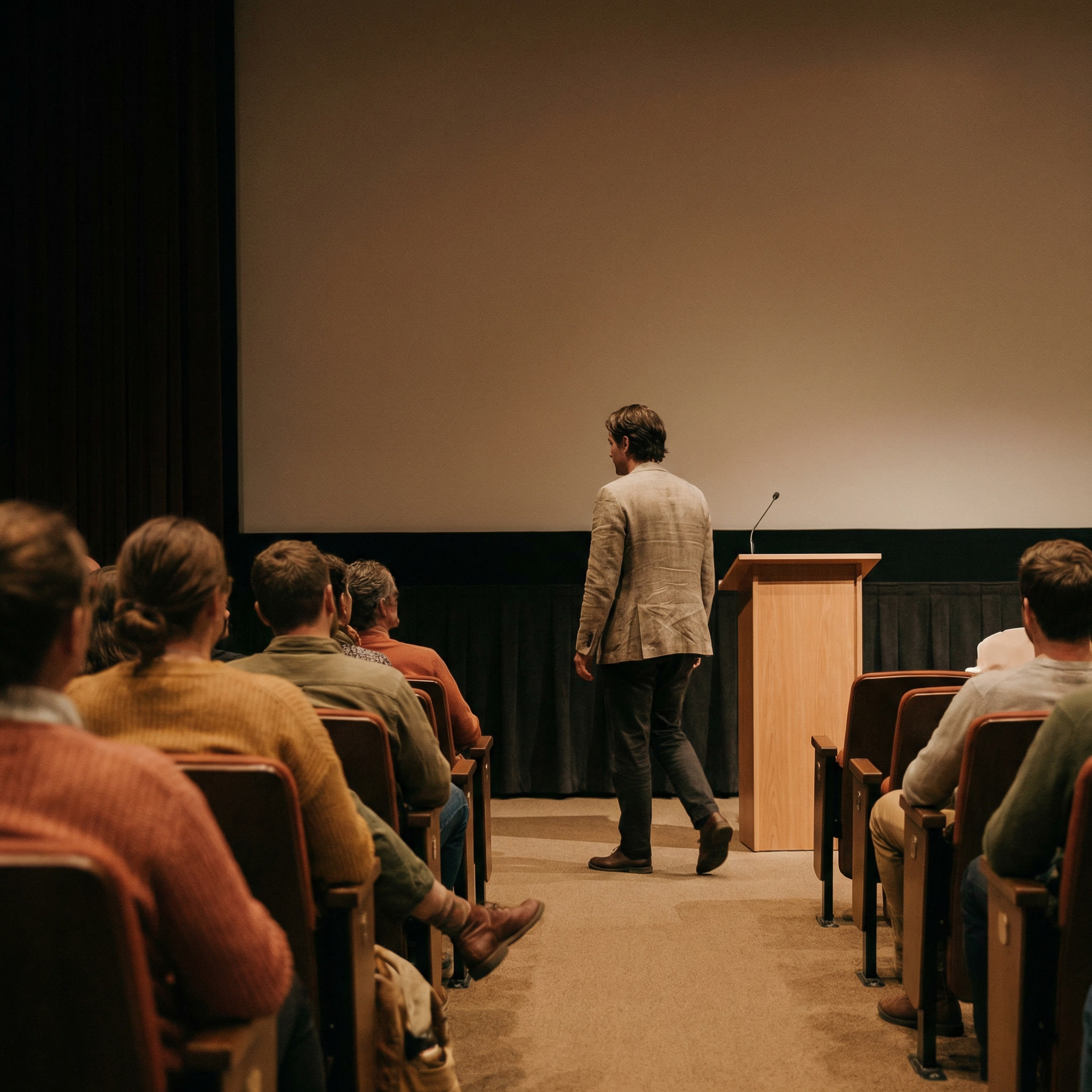 gemini-image-2_Single_speaker_walking_toward_a_podium_on_a_warmly_lit_stage_audience_visible_bu-0